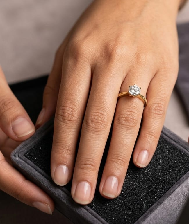 Anillo Solitario ajustable