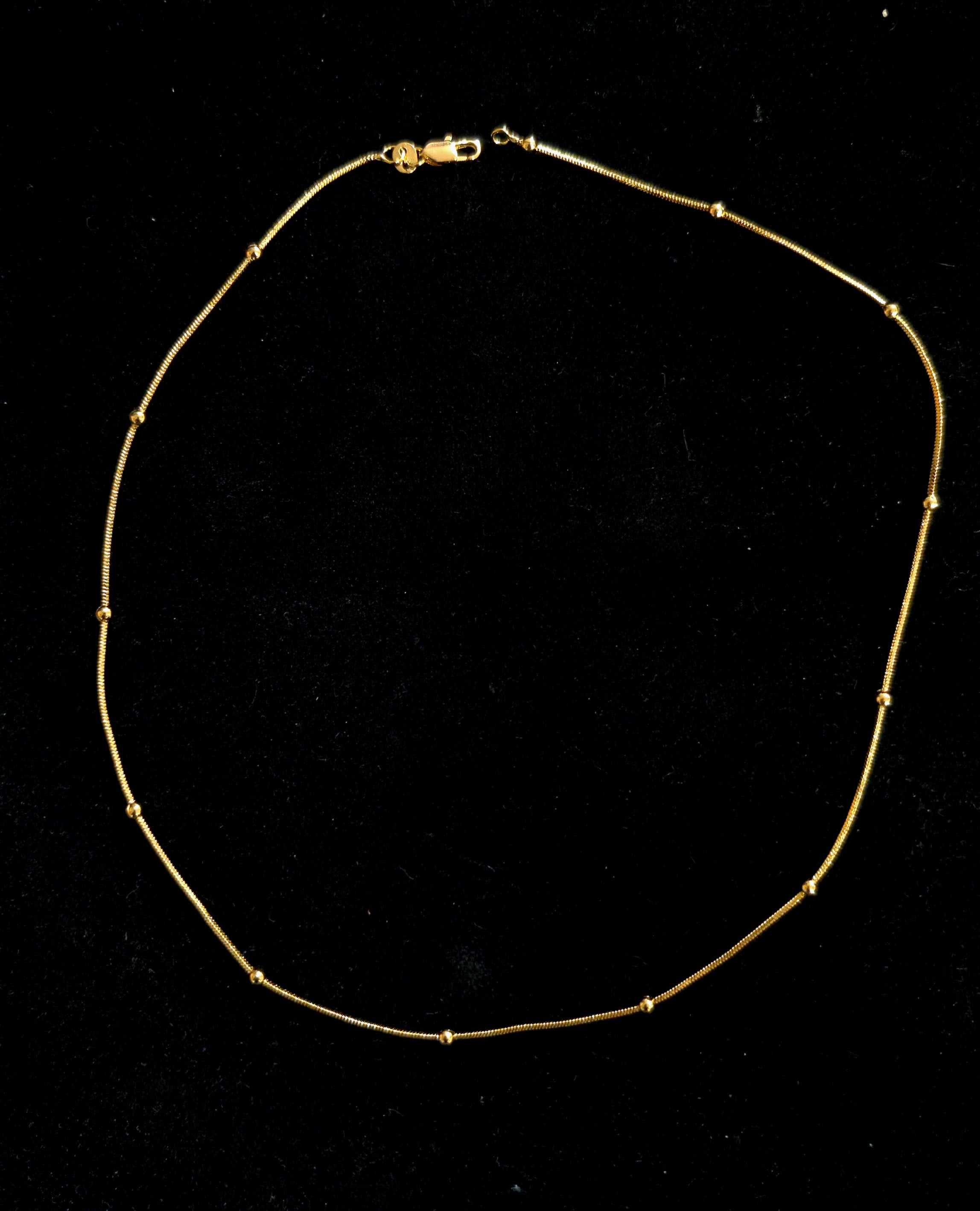 Cadena Balines 18k rígida